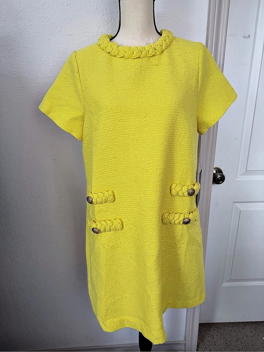Tuckernuck Yellow Mini Dress Size Large Like New
